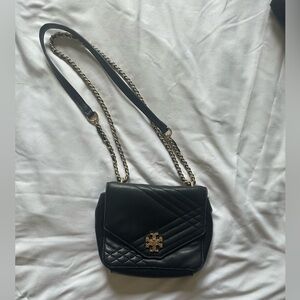 Tory Burch Black Leather Kira Crossbody Bag